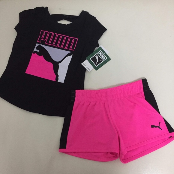 Puma pink girl shorts set - Picture 4 of 6